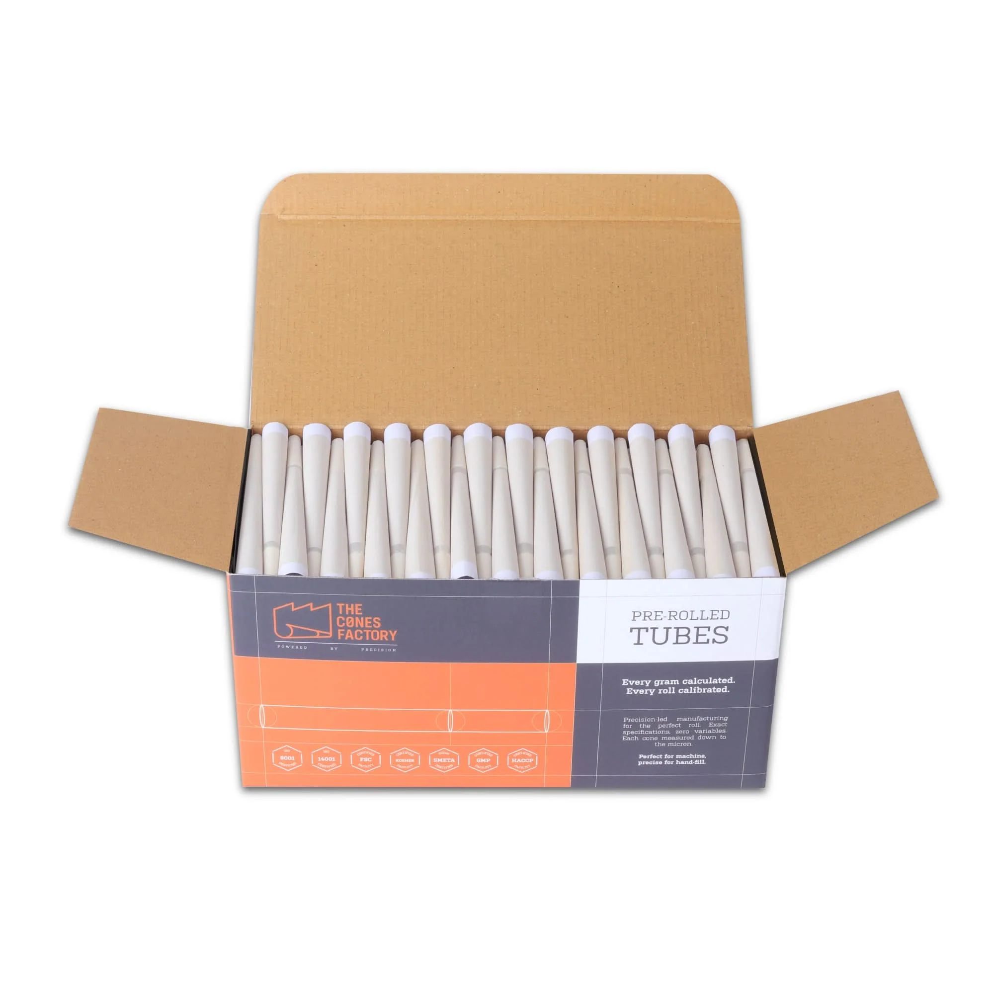 84mm (1-1/4) 100% Organic Hemp Paper Conical Ceramic Filter Cones