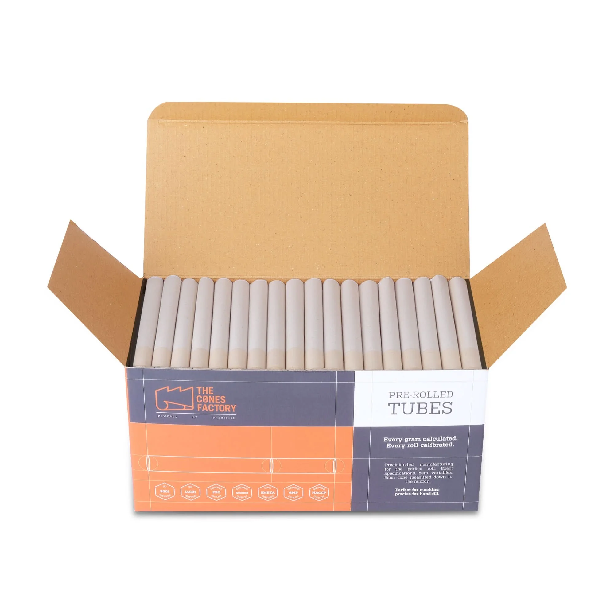 84mm (1-1/4) 100% Organic Hemp Paper Wood Filter Cylindrical 11mm Dia Tubes