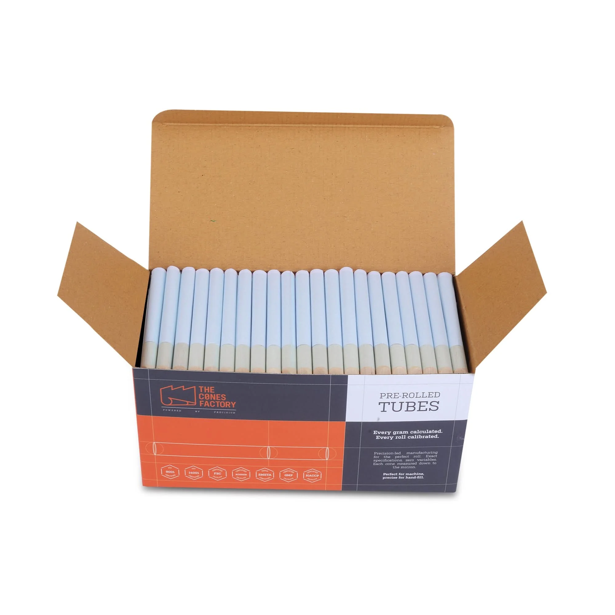 98mm Standard Blue Paper Wood Filter Pinched 11mm Dia Tubes