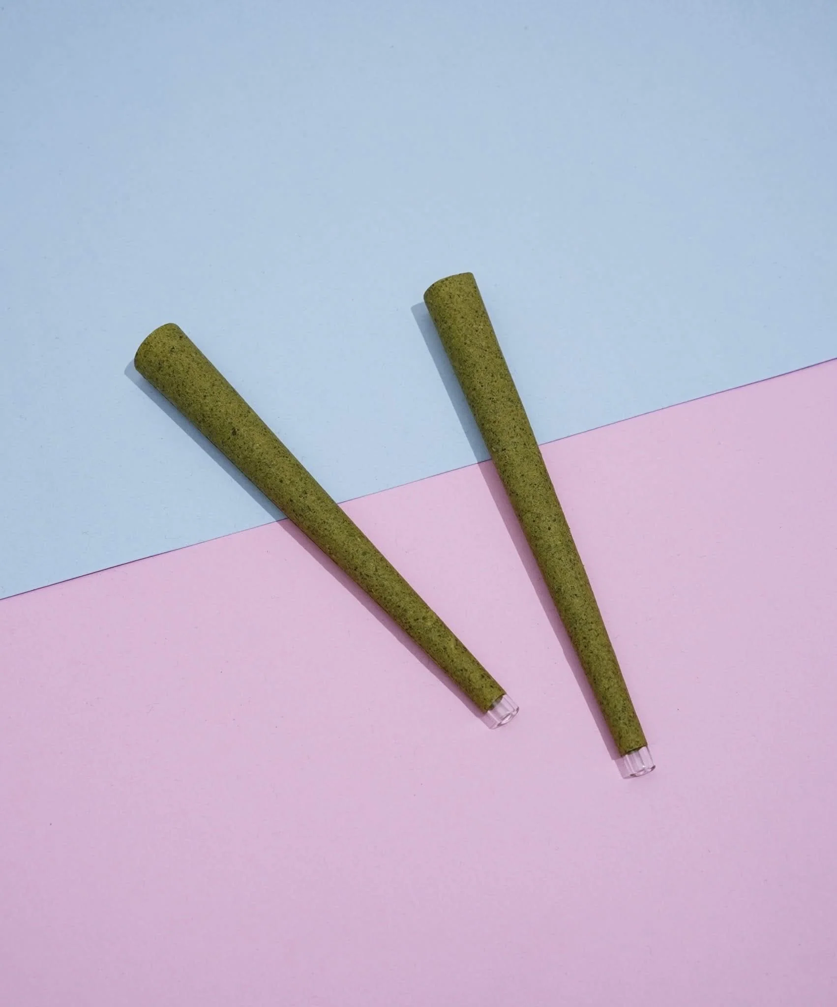 109mm King Size Green Hemp Wrap Blunt Conical Glass Filter Cones - Image 4