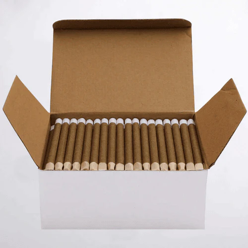 84mm (1-1/4) Green Hemp Wrap Blunt Wood Filter Pinched 9mm Dia Tubes - Image 7