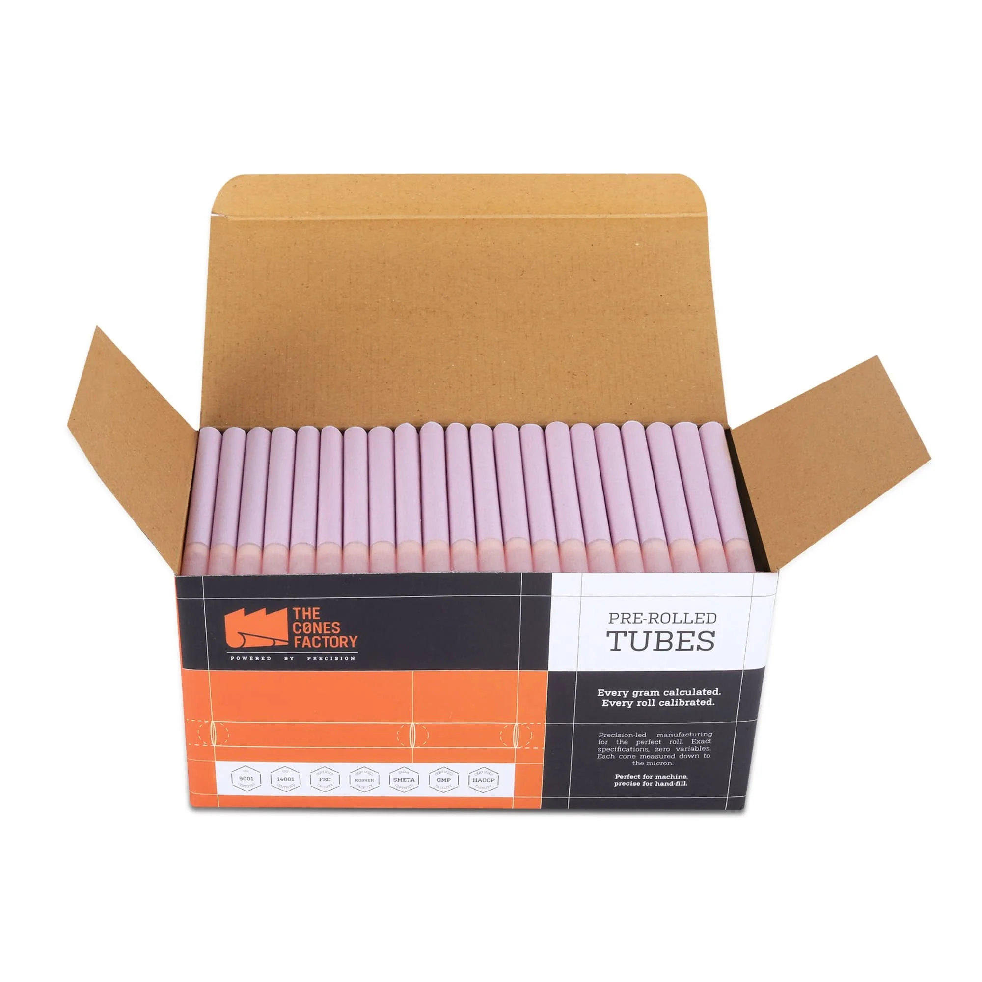 109mm King Size Pink Paper Glass Filter 9mm Dia Tubes