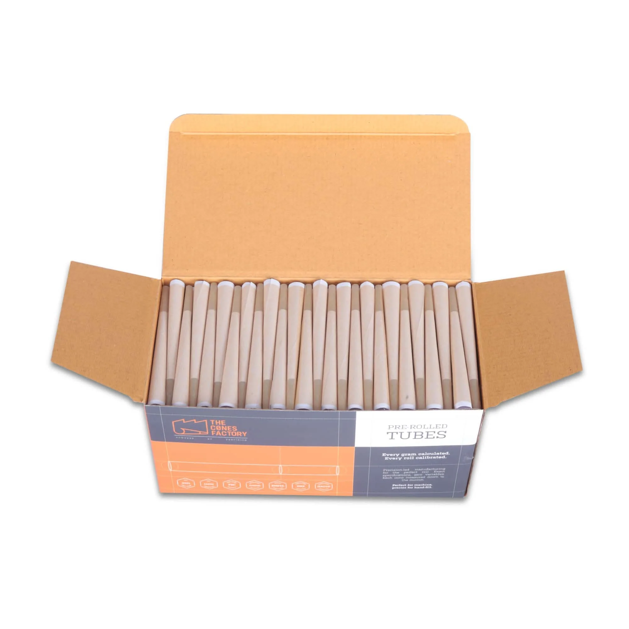 84mm (1-1/4) Unrefined Brown Paper Conical Glass Filter Cones